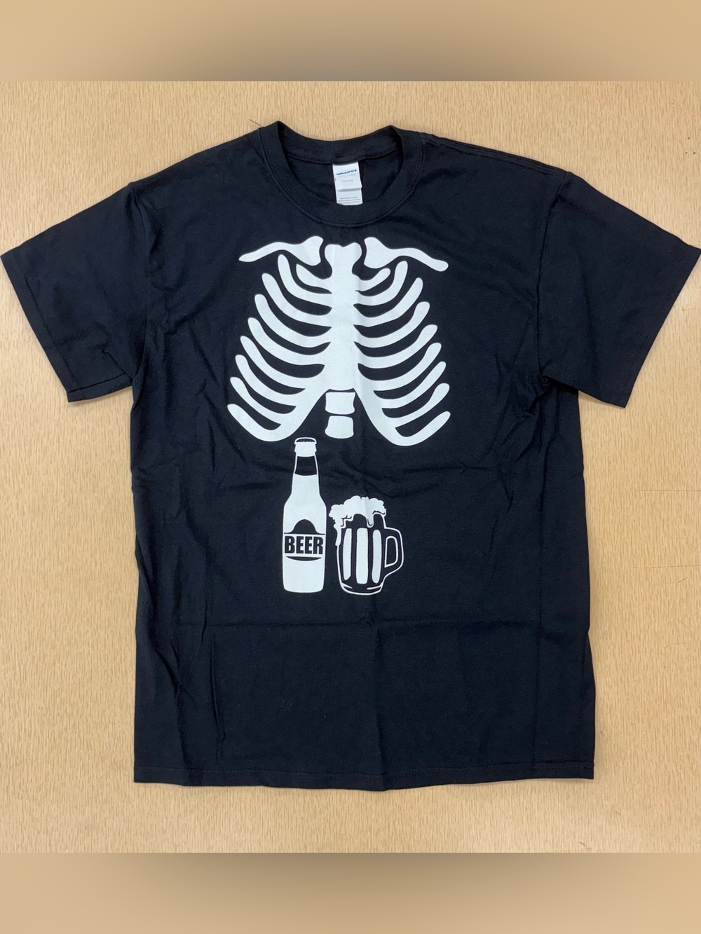 Funny beer belly skeleton shirt